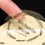 برچسب شیشه ای شفاف