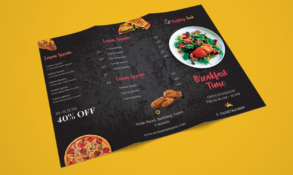 انواع بروشور تبلیغاتی رستوران