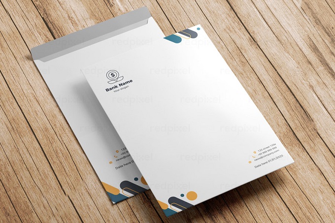 طراحی حرفه‌ای برای چاپ پاکت نامه A4