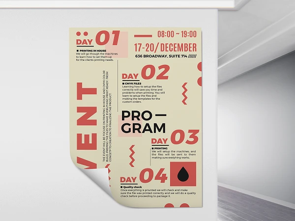 مزایای استفاده از چاپ پوستر پشت چسب دار