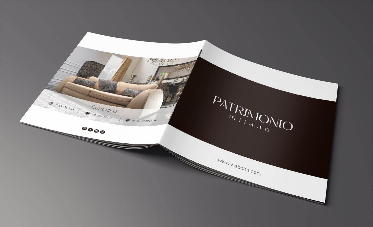 Mock-up – Brochure – 210 x 210 mm